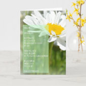 Daisy Dream Poem Carte Inspirationnelle (Fleur jaune)