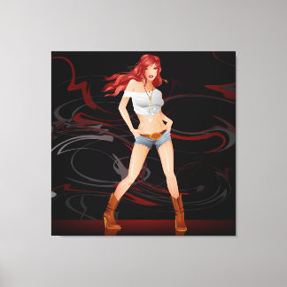 Daisy Dukes Model Wrapped Canvas Afdruk