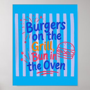 Daisy Ed Burgers Op De Grill Broodje In De Oven Poster