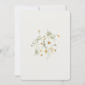 Daisy élégant Floral Boho Baptism Invitation (Dos)