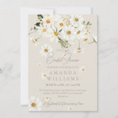 Daisy Elegant Wildflower Modern Vrijgezellenfeest Kaart (Voorkant)