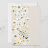 Daisy Elegant Wildflower Modern Vrijgezellenfeest Kaart (Achterkant)