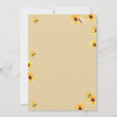 Daisy en Bee Baby in Bloom Invitation Kaart (Achterkant)