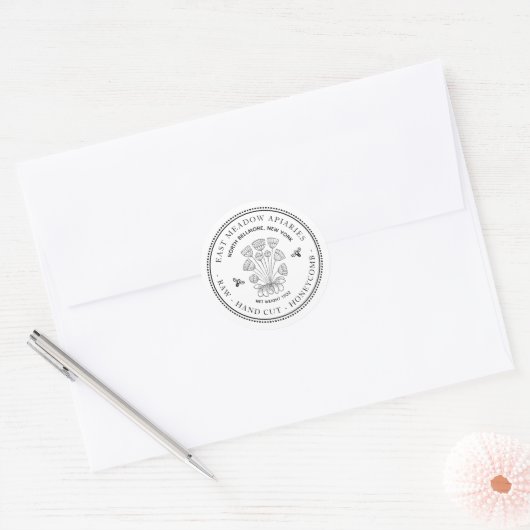 Daisy en Bee Honeycomb Honey White Label (Envelop)
