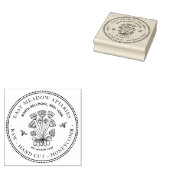 Daisy en bijenhoningraat Stempel (Gestempeld)