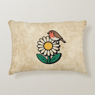 Daisy en Bird Design Accent Kussen