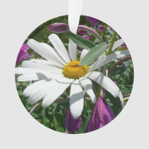 Daisy en Fireweed Wildflower Ornament