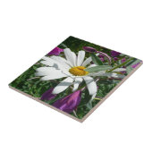 Daisy en Fireweed Wildflower Tegeltje (Zijkant)