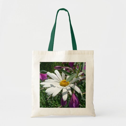 Daisy en Fireweed Wildflower Tote Bag (Voorkant)