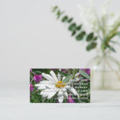 Daisy en Fireweed Wildflower Visitekaartje (Staand voorkant)
