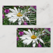 Daisy en Fireweed Wildflower Visitekaartje (Voorkant / Achterkant)