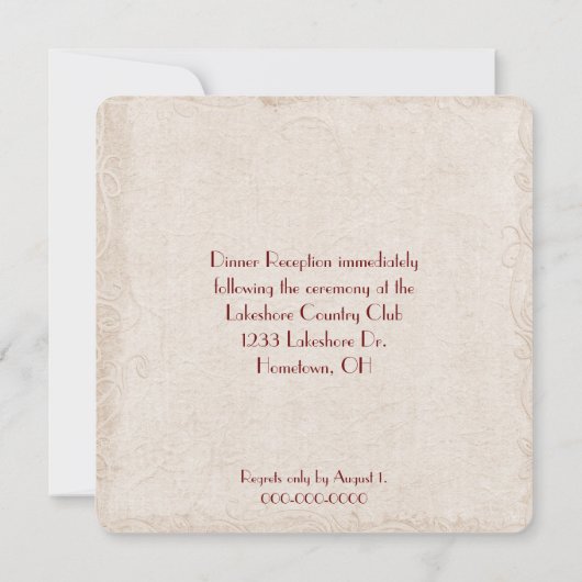 Daisy en Pearl Vow Renewal Uitnodiging (Achterkant)