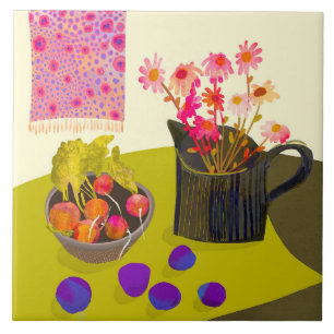 Daisy en Radish Kitchen Trivet Tegeltje