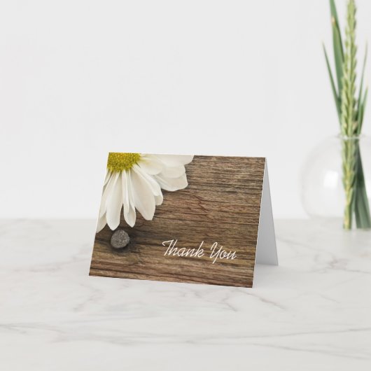 Daisy et Barn Wood Mariage Bridesmaid Merci (Devant)
