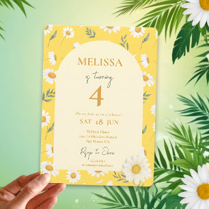 Daisy Été Anniversaire Invitation