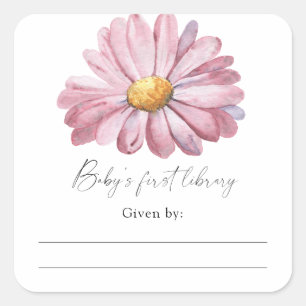 Daisy - Étiquette de livre pour baby shower, livre