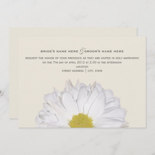 Daisy Faire-part de mariage (Devant / Derrière)