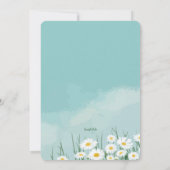 Daisy Field Baby shower Kaart (Achterkant)