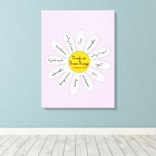 Daisy Filippenzen 4:8 Decoratief Canvas (Insitu (Houten vloer))