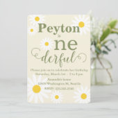 Daisy First Birthday Invitation (Debout devant)