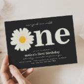 Daisy First Birthday Invitation Kaart