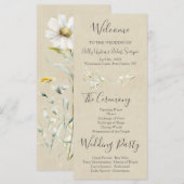 Daisy Fleur sauvage Wedding Programme (Devant / Derrière)
