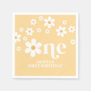 Daisy floral 1e verjaardagsluiers servet