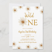 Daisy Floral Anniversaire Fête Invitation (Devant)