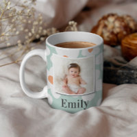 Daisy floral boho retro foto turquoise sinaasappel