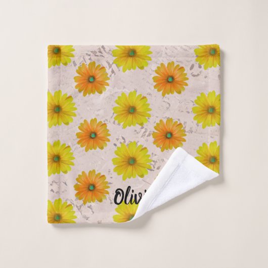 Daisy floral bouquet bad handdoek (Wasdoekje)