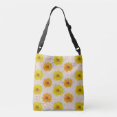 Daisy floral bouquet crossbody tas (Achterkant)