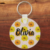 Daisy floral bouquet sleutelhanger (Voorkant)