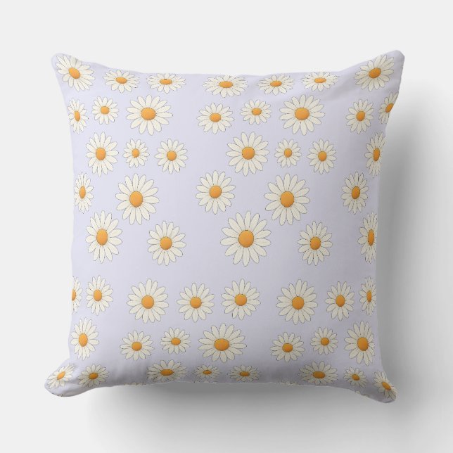 Daisy Floral – Esthetische Botanische Home Decor - Kussen (Voorkant)