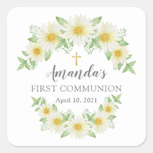 Daisy Floral First Community Sticker