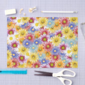 Daisy Floral Flower Pattern Tissuepapier (Craft)