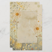Daisy Floral geperste bloemen Briefpapier (Voorkant / Achterkant)