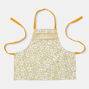 Daisy Floral Girls Nom tablier personnalisé