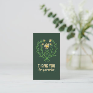 Daisy Floral Logo Chic Elegant Bestellen Bedankt Visitekaartje