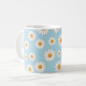 Daisy Floral Mok – Cheerful Flower Pattern Coffee (Voorkant links)