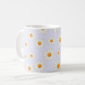 Daisy Floral Mok – Cheerful Flower Pattern Coffee (Voorkant links)