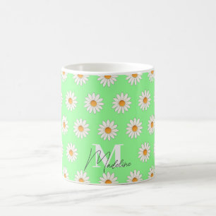 Daisy Floral Mok – Schattigee esthetische koffiebe