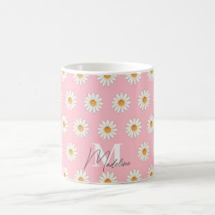 Daisy Floral Mok – Schattigee esthetische koffiebe