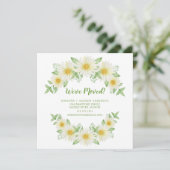 Daisy Floral Moving Faire-part (Debout devant)