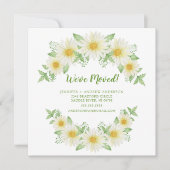 Daisy Floral Moving Faire-part (Devant)