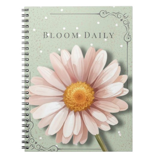 Daisy Floral Notebook | Journal Intime Bloom Daily (Devant)