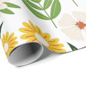Daisy Floral Pattern Cadeaupapier (Rol Hoek)