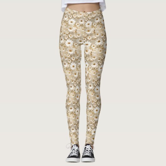 Daisy Floral Pattern Leggings (Voorkant)