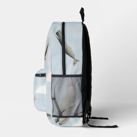 Daisy Floral Pattern Waterverf Monogram Bedrukte Rugzak (Rechts)