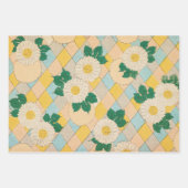 Daisy Floral Print Japans Retropatroon Inpakpapier Vel (Voorkant 2)