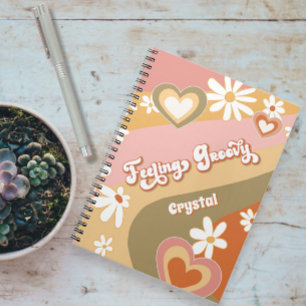 Daisy Floral Retro Hippie 60s 70s Feeling Groovy Notitieboek